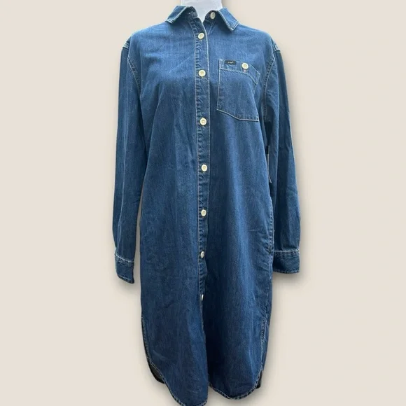 LEE Take‎ a Tumble Denim Shirt Dress NWT | Size S (Oversized Fit) - Picture 4 of 11